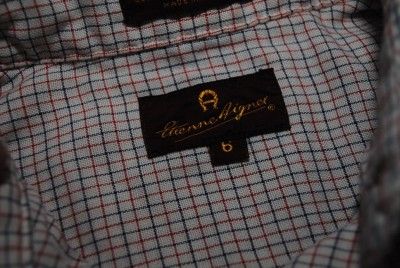 ETIENNE AIGNER 6 DRESS SHIRT PLAID VINTAGE  