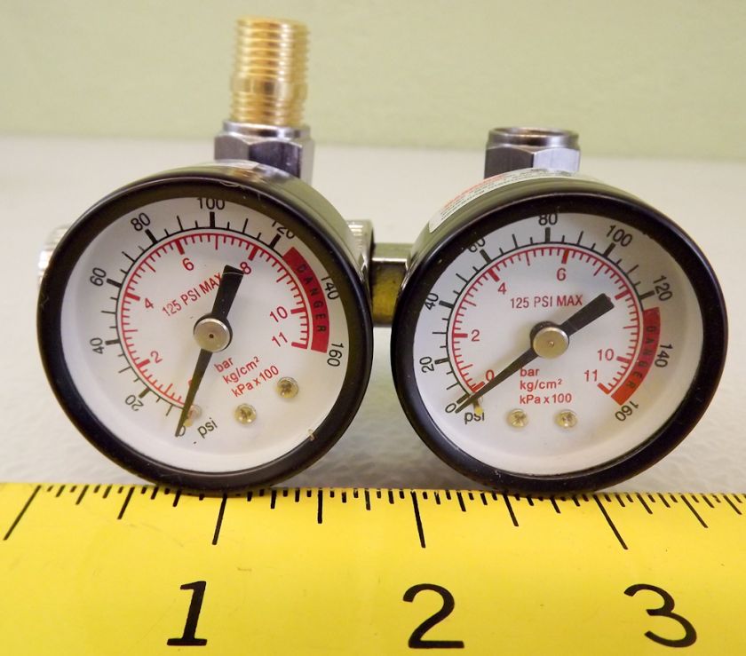 Air Pressure Gauges Set LBS 125 PSI Max kPa x 100  