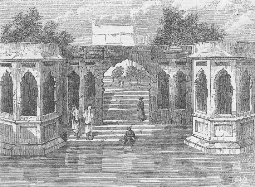 INDIA Dhurumsala, Ajmer, antique print, 1863  