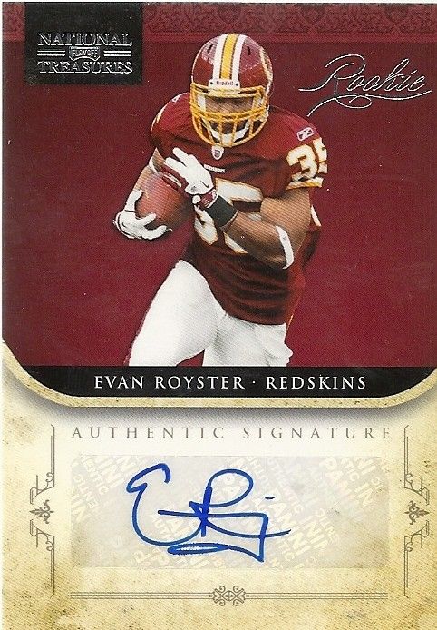 EVAN ROYSTER RUNNING BACK OF THE FUTURE WITH RG 3, SICK CARD /99 400 