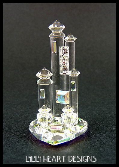 Little CASTLE ON HEART Base Made with SWAROVSKI CRYSTAL RETIRED, LAST 