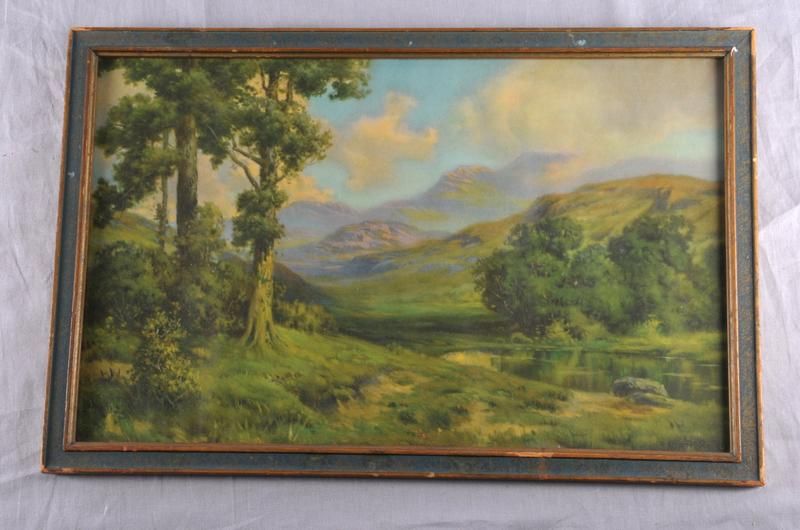 Atkinson Fox MOUNTAIN VALLEY Vintage Landscape Print  