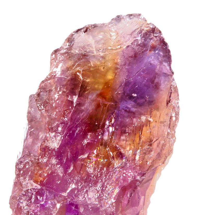 535ct AMETRINE CRYSTAL Gem Rough Amethyst+Citrine  