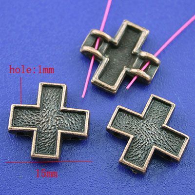 description 25pcs copper tone cross charms findings h1806