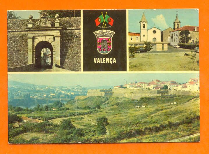 POSTCARD PORTUGAL VALENÇA DO MINHO & TUY GALICIA SPAIN  