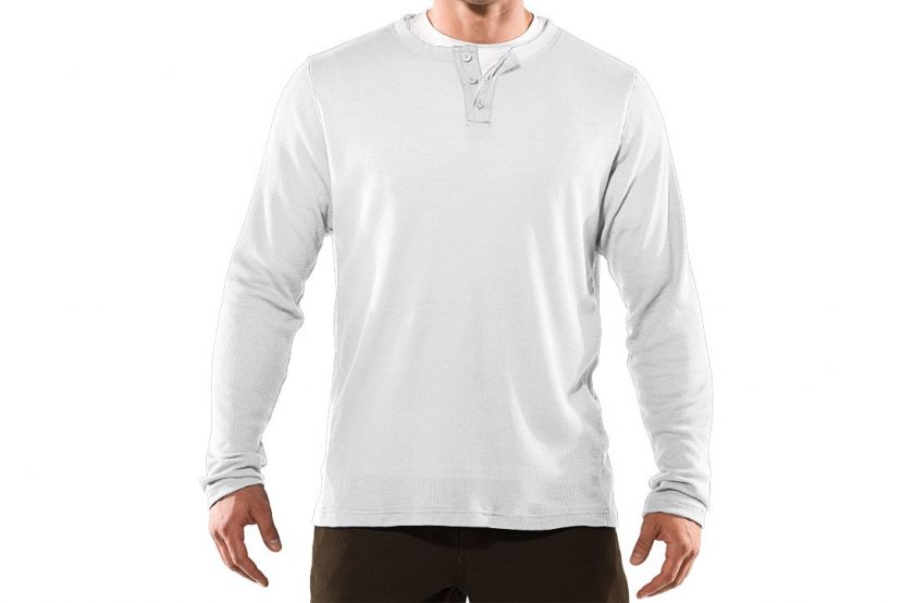 Under Armour Mens Longsleeve Waffle Henley Shirt  