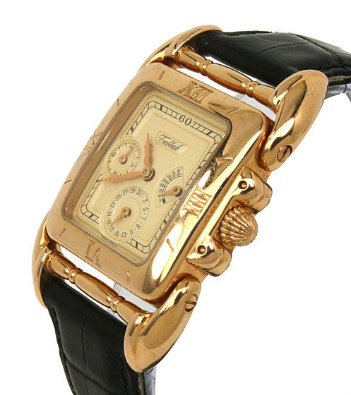 DESIGNER TABBAH 18K GOLD MENS CHRONOGRAPH WRIST WATCH  