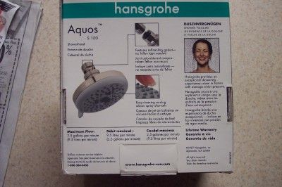 HANSGROHE AQUOS SHOWERHEAD BRUSHED NICKEL S100 NEW  