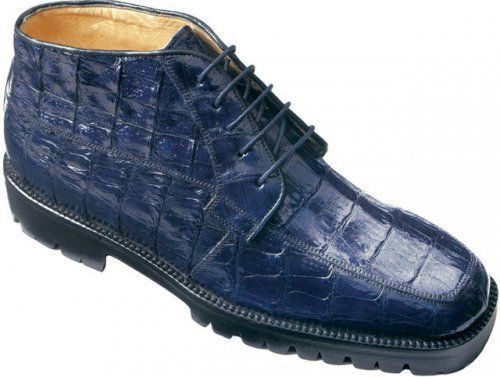 BELVEDERE UGO GENUINE CROCODILE MENS BOOTS NAVY SIZE 9 13  