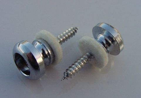 CHROME Guitar STRAP BUTTONS Wide Ibanez Style Z4  