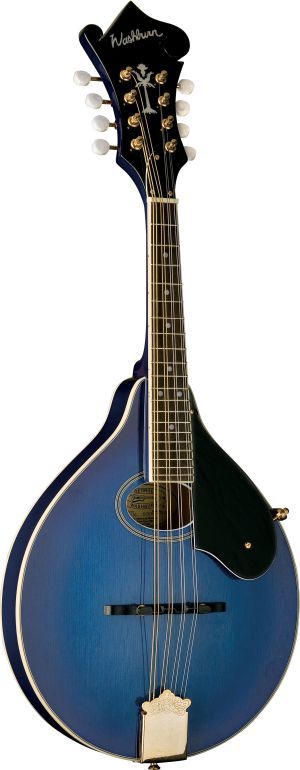 Washburn M1SDL A Style Mandolin   Transparent Blue 801128006635  