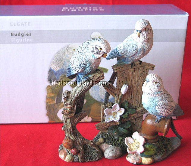 Stunning Budgerigar Figure New Xmas Budgie Birds Sale  