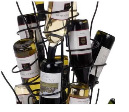 Artist Designed Steel Wine Standing Storage Rack Caddy  