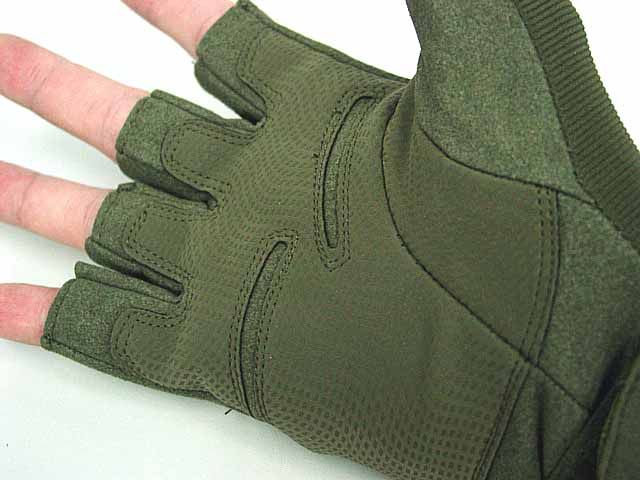 Special Operation Tac Half Finger Assault Gloves OD  
