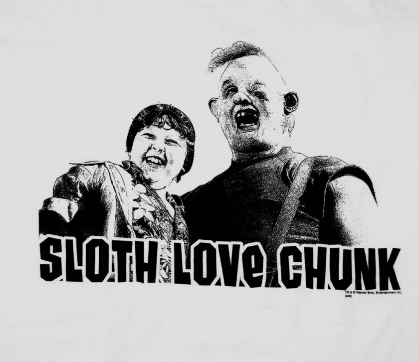 The Goonies Sloth Love Chunk Movie T Shirt Tee  