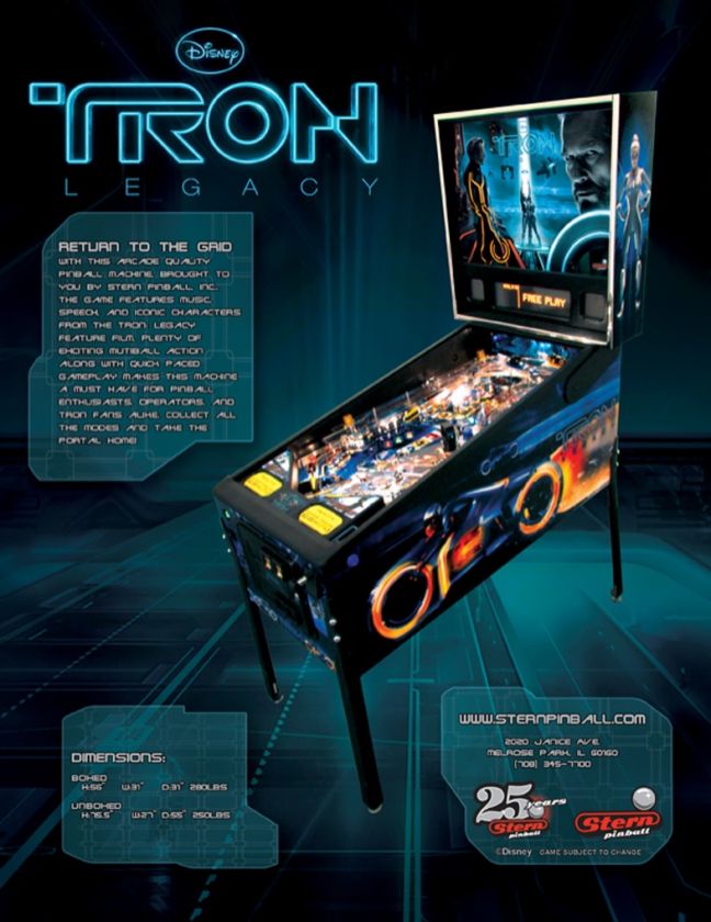 TRON LEGACY LE Limited Edition Pinball Machine by Stern NEW IN BOX 