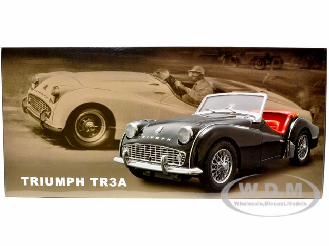 Brand new 118 scale diecast model car of Triumph TR3A Black 1 of 1500 