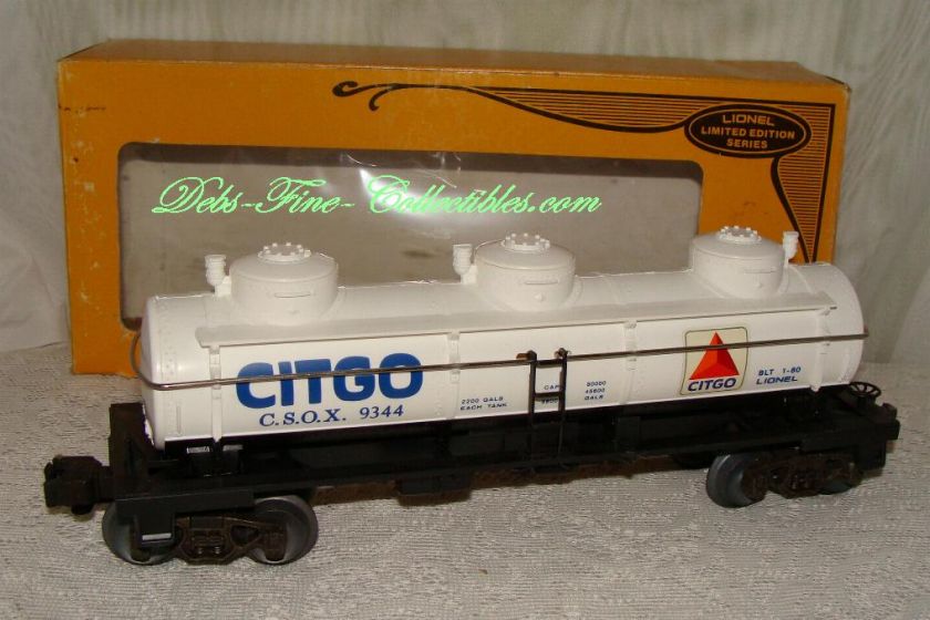 Lionel   Ltd. Edition Citgo Triple Dome Tank Car   O  