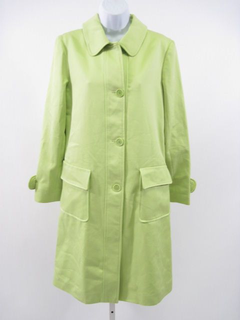 NWT BARNEYS Green Trench Coat Jacket Sz 38 $310  