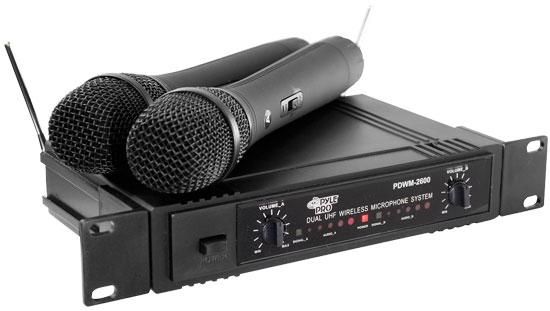 PYLE PRO PDWM2600 DUAL UHF WIRELESS MICROPHONE SYSTEM  