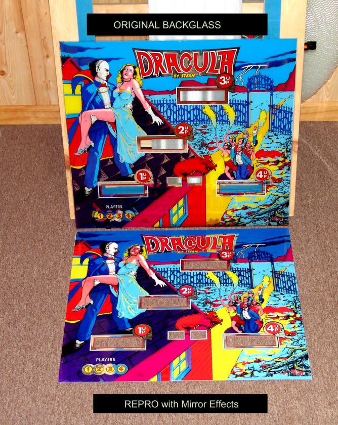 Stern DRACULA Pinball Machine New Translite BACKGLASS  