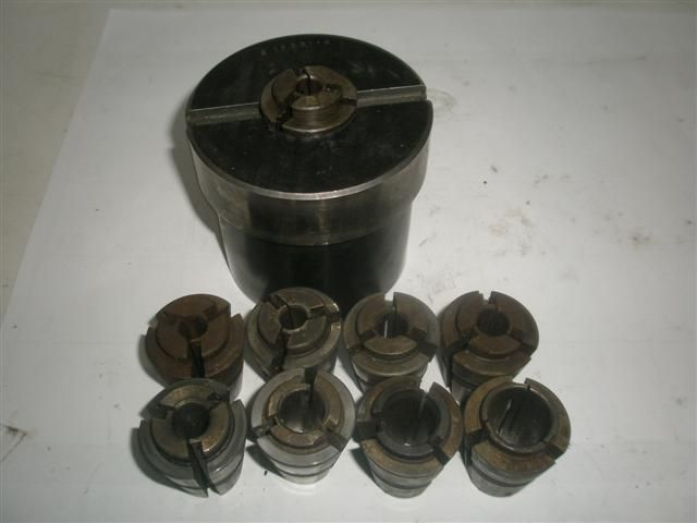 USED BALAS COLLET ADAPTER WITH C8 COLLET SET  