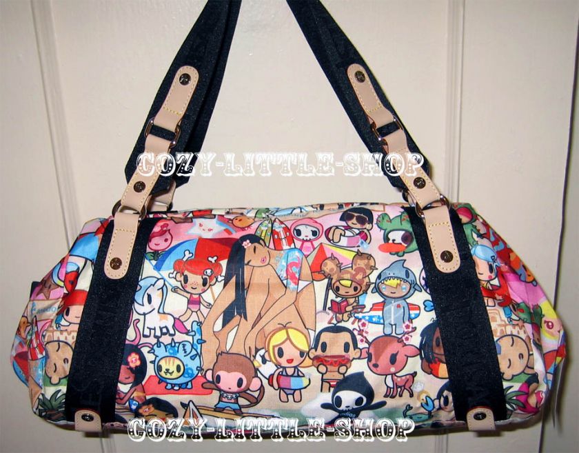 NWT LeSportsac TOKIDOKI SPIAGGIA *GIOCO* SATCHEL Bag ~SANDY+BEACH 