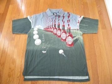 Tabasco Hot Sauce Golf Shirt Medium Mens Polo  