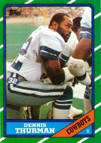 1986 Topps DENNIS THURMAN #136 Dallas Cowboys  