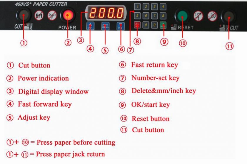 AUTO ELECTRIC NUMERICAL CONTROLLED 450MM(17.7’’) PAPER CUTTER 