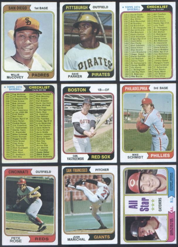 1974 Topps Baseball Complete SET Schmidt Winfield VGEX to EXMT  