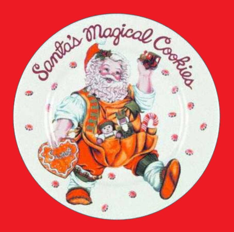 Santas Magical Cookies Plate Sakura Cheryl Ann Johnson  