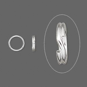 8mm Sterling Silver Split Rings (10)   Great for Charms  