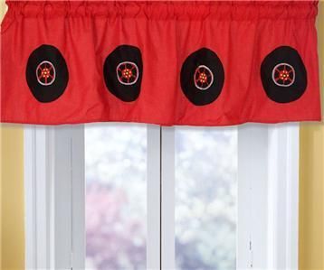 MY NEW RED CAR RACECAR WINDOW TREATMENT VALANCE  