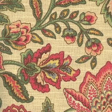 MILL CREEK RAYMOND WAITES LOYLA CHAMPAGNE FLORAL DRAPERY UPHOLSTERY 