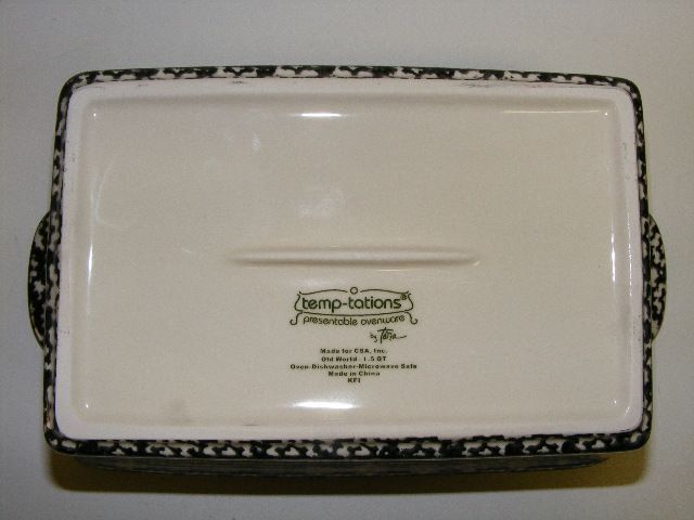 Temptations Old World Ovenware Painted Dish 5x7 Hot Plate Bakeware 