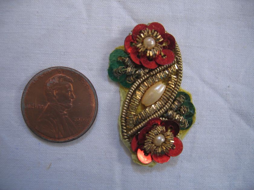 Vintage Hand Made Applique Appliques 10 pieces Stitch  