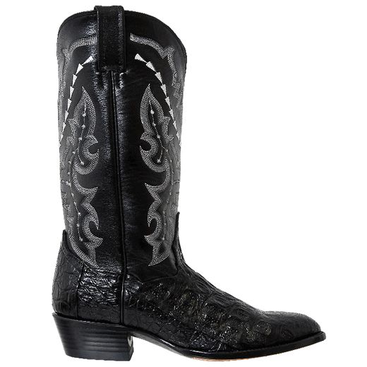 NEW DAN POST BIRMINGHAM MENS CAIMAN ALLIGATOR BLACK BOOTS 8 D  