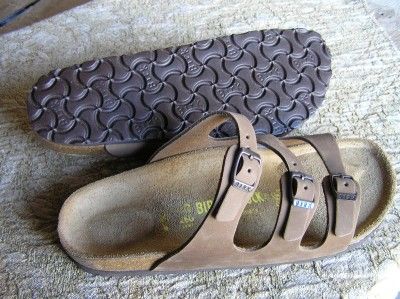 BIRKENSTOCK FLORIDA SANDALS 3 strap Suede Gray 38N Sz7  