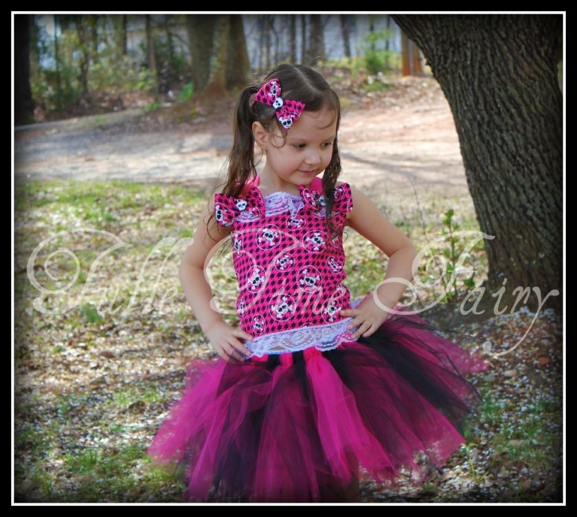 Pirate Princess Monster High pageant birthday tutu dress 12months  4t 