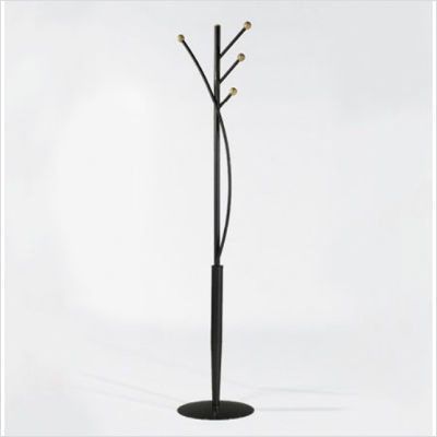 Italmodern Maxine Coat Rack, Textured Black/Natural, 14  