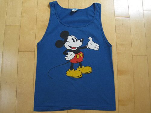 SUPER 80s vtg MICKEY MOUSE tank TOP T SHIRT disney XS  