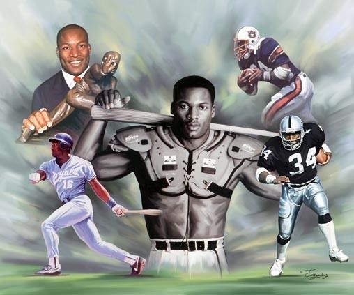 Bo Jackson  giclee print on canvas B 0768  