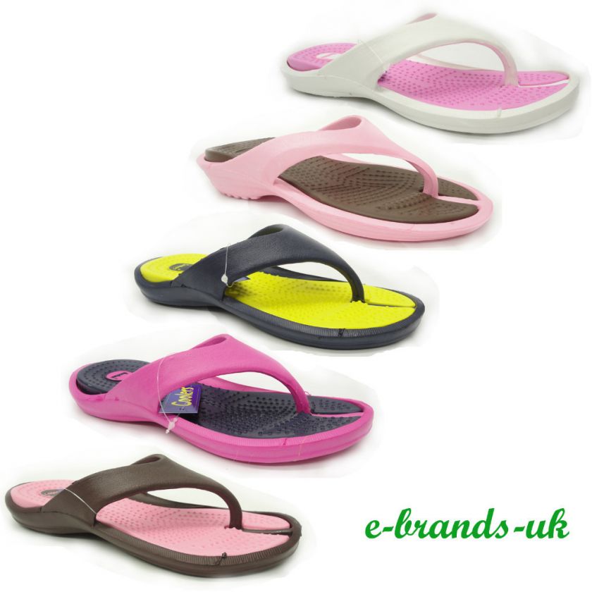 NEW LADIES COOLERS FLIP FLOPS TOE POST SANDALS UK 4 8  