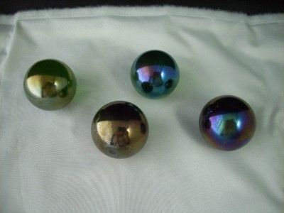 Large Glass Rainbow Metallic Color Marbles Boulders  