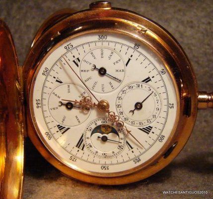 1880s REMONTOIR QUARTER REPEATER POCKET WATCH 18K GOLD  