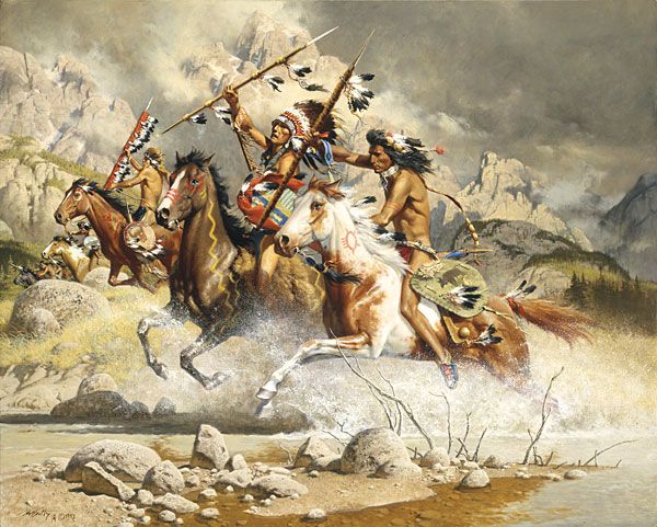 Cheyenne Frank McCarthy Western Indian Art Canvas  