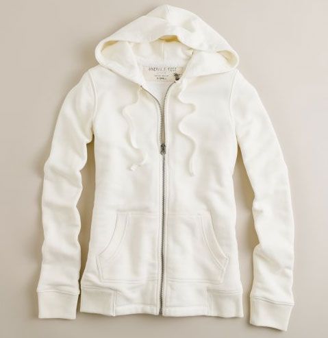 CREW Cream Ivory Sherpa Long Hoodie XS $70  