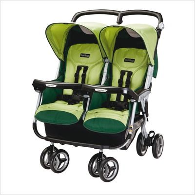 Peg Perego Aria Twin 60 / 40 Double Stroller in Myrto 