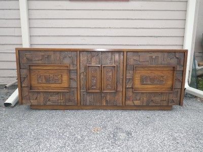 LANE BRUTALIST CREDENZA MID CENTURY MODERN  